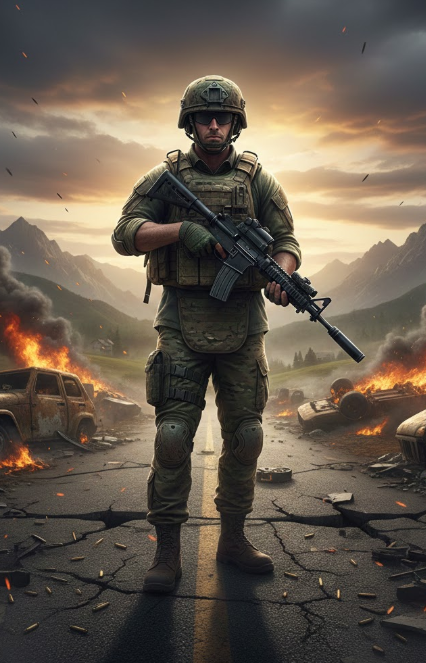 bgmi players. bgmi players holding M416 in battleground action scene with Level 3 helmet